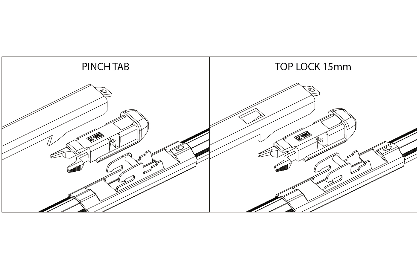 Osawa адаптеры OMA26 (PINCH TAB (TOP LOCK 15mm)) 2шт.