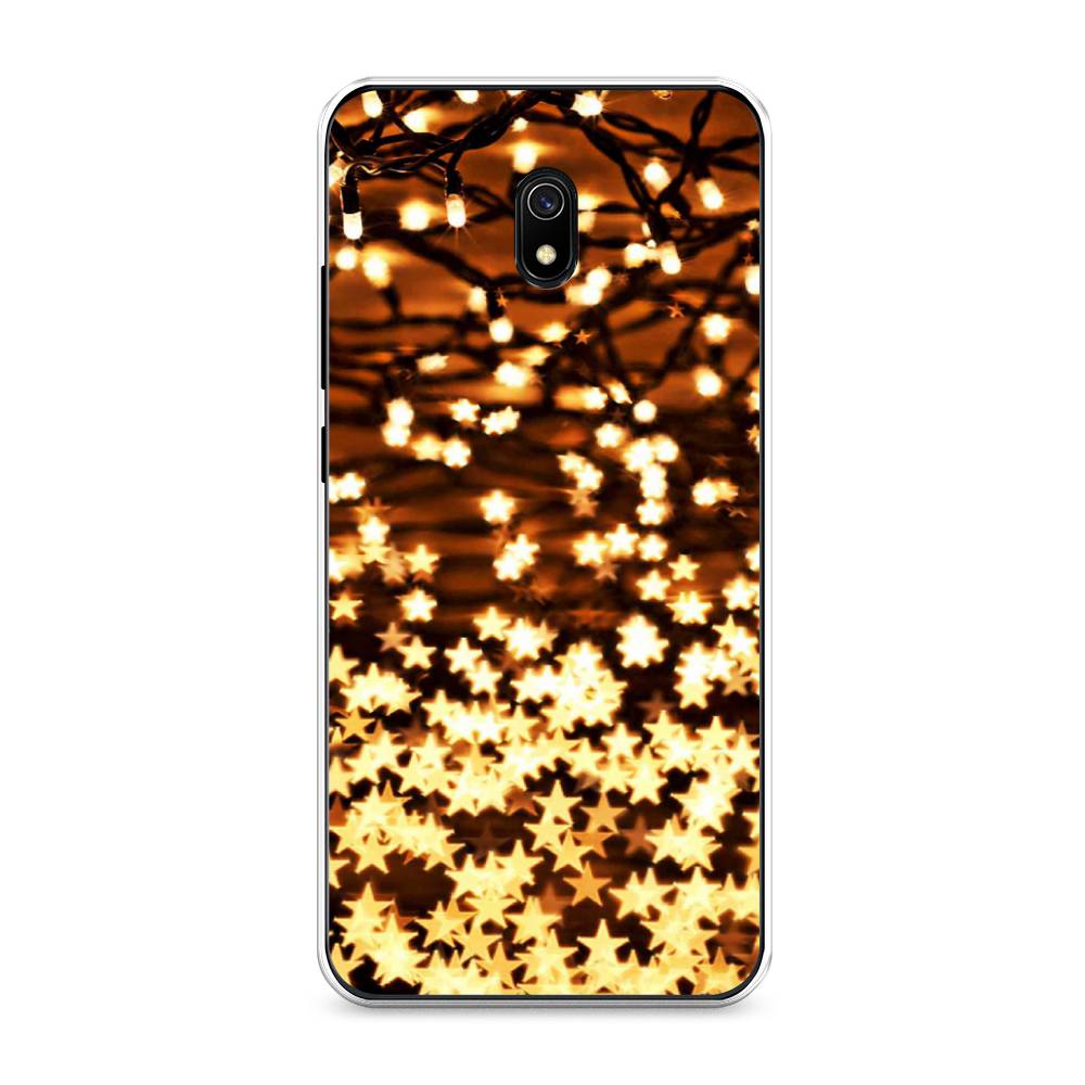 

Чехол на Xiaomi Redmi 8A "Новогодняя гирлянда", Золотистый, 37250-5