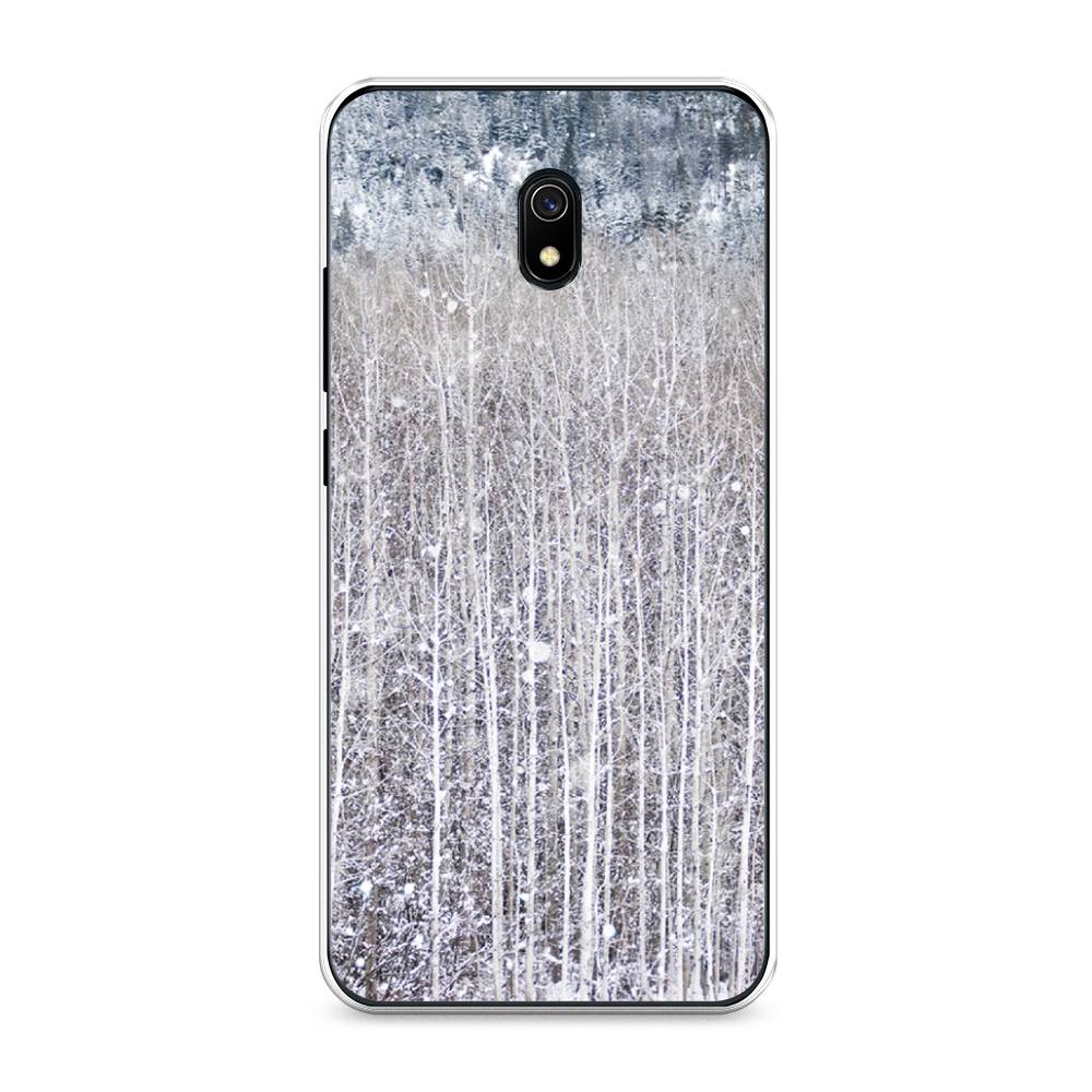 

Чехол на Xiaomi Redmi 8A "Снежный лес", Бежевый;серый;белый, 37250-5