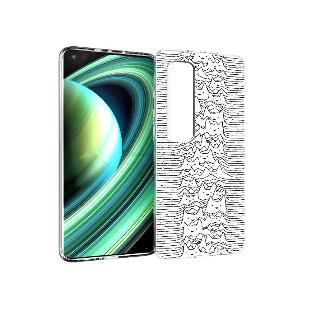 

Чехол MyPads Tocco для Xiaomi Mi 10 Ultra черно белые коты 3D (PT156404.264.682), Прозрачный, Tocco