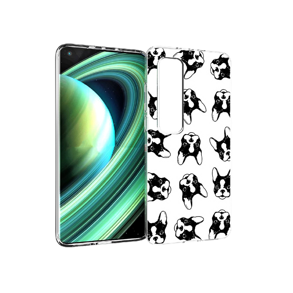 

Чехол MyPads Tocco для Xiaomi Mi 10 Ultra черно белые собачки (PT156404.264.683), Прозрачный, Tocco