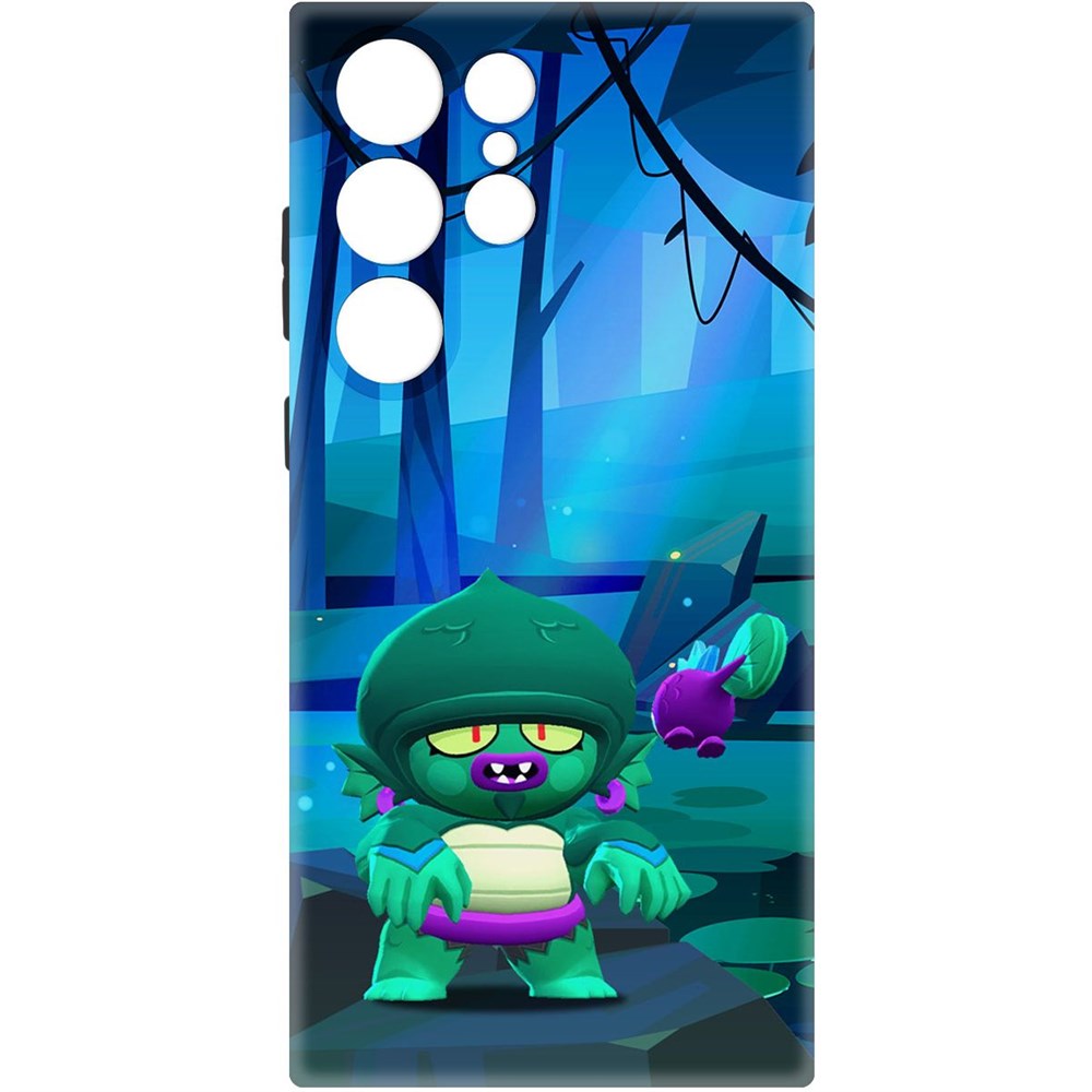 

Чехол-накладка Софт Brawl Stars - Болотный Джин для Samsung Galaxy S23 Ultra, Черный