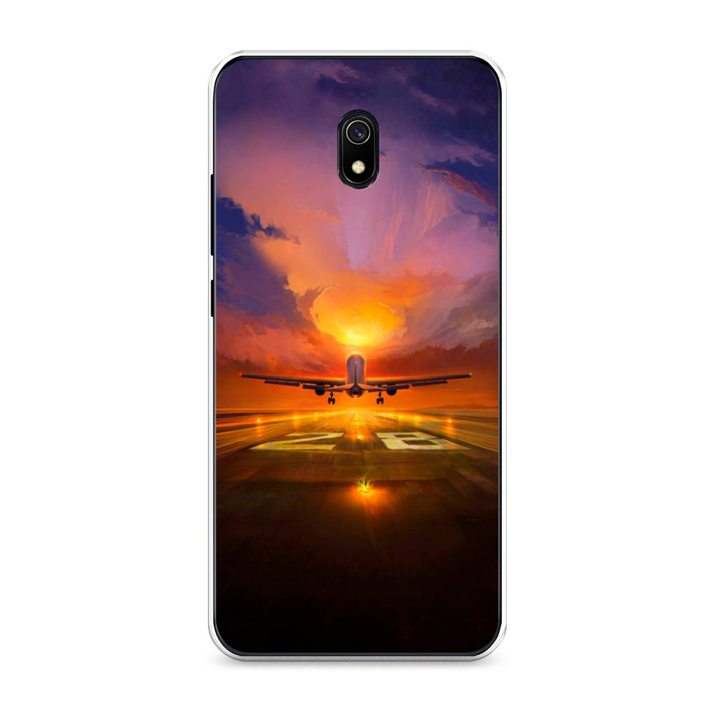 

Чехол на Xiaomi Redmi 8A "Самолет на посадке", Оранжевый;синий, 37250-6
