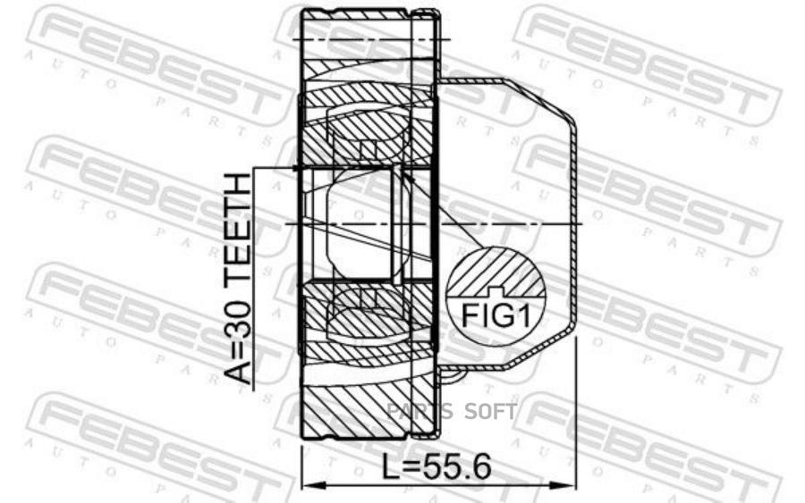 

FEBEST 1811MOKRSHA ШРУС КАРДАННОГО ВАЛА ЗАДНИЙ 30X74 1811-MOKRSHA () 1шт