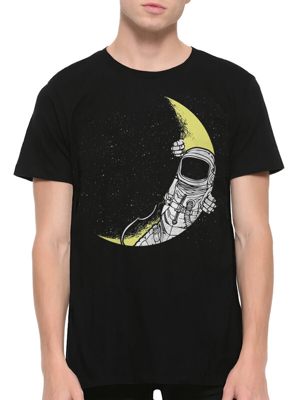 

Футболка мужская DS Apparel Космонавт открывает луну 552709-2 черная M, Черный, Космонавт открывает луну 552709-2
