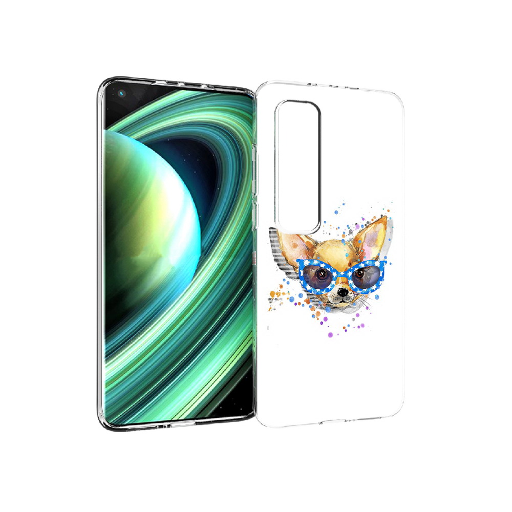 

Чехол MyPads Tocco для Xiaomi Mi 10 Ultra чихуа-хуа в очках (PT156404.264.691), Прозрачный, Tocco