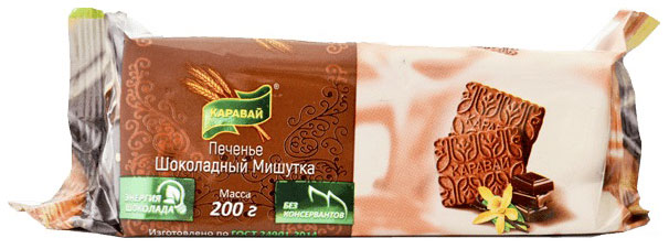 

Печенье Каравай Шоколадный Мишутка сахарное 200 г