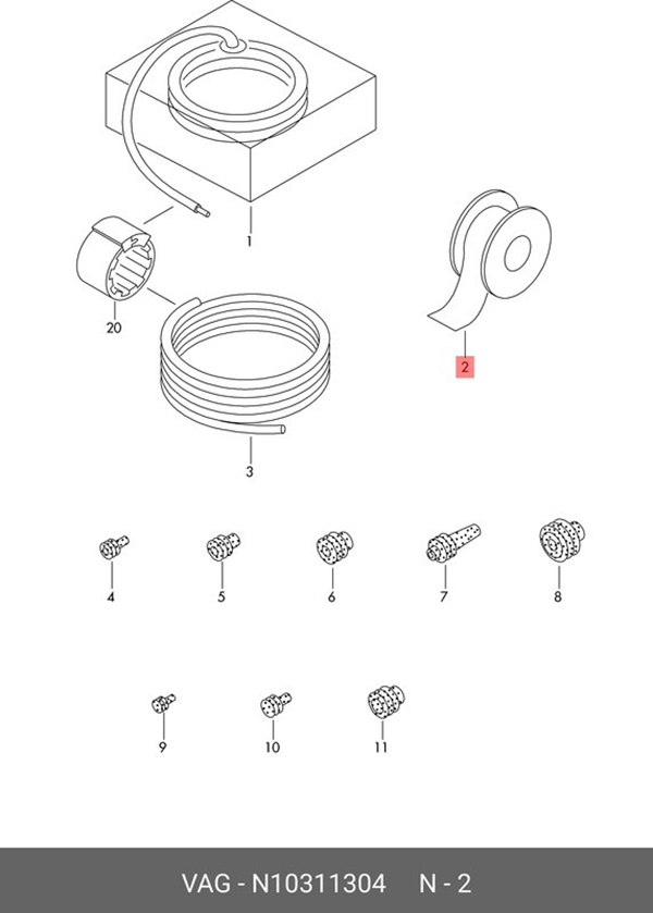 фото Vag 'n10311304 изоляционная лента [org] 1шт