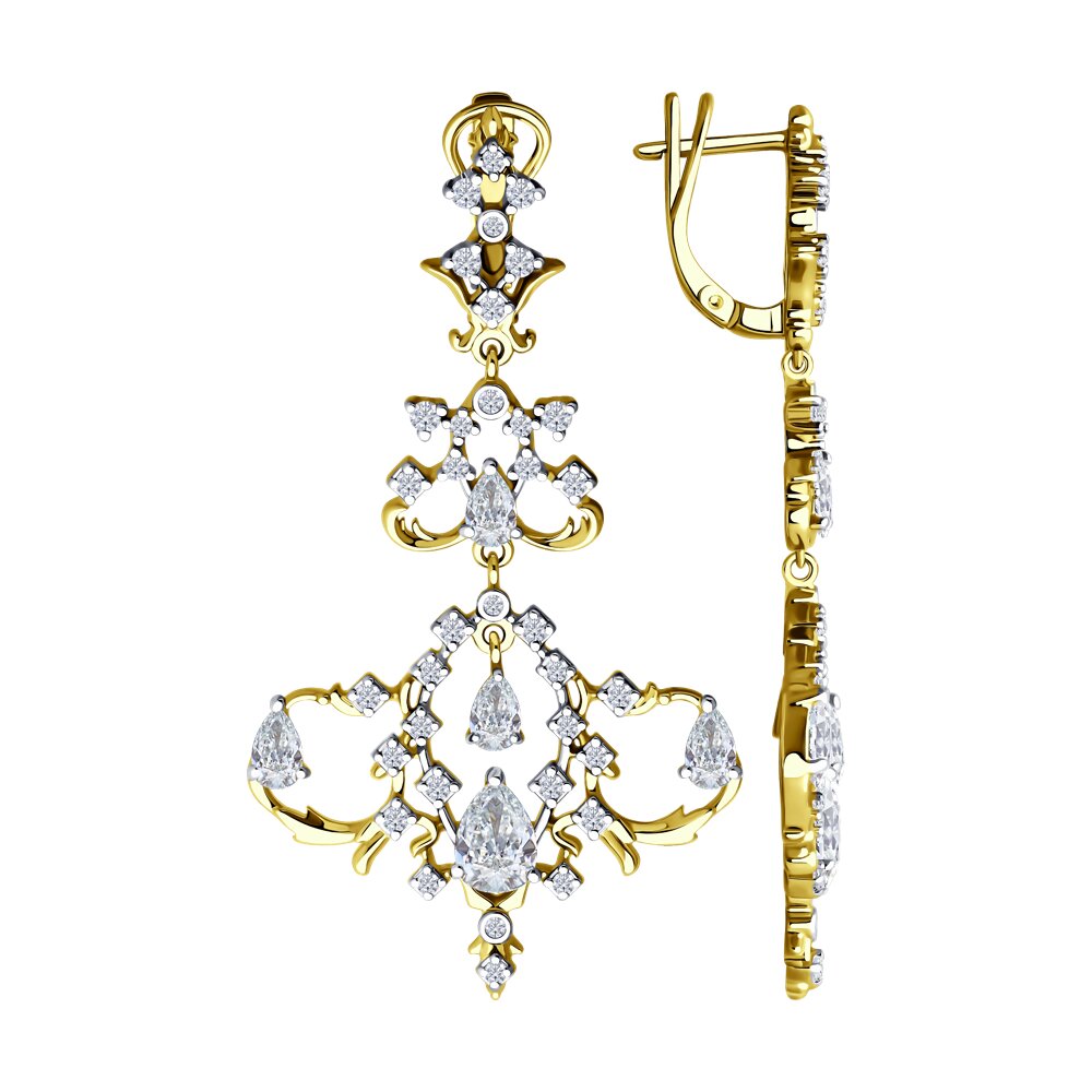 

Серьги из серебра SOKOLOV 93022425-9, фианит, 93022425-9