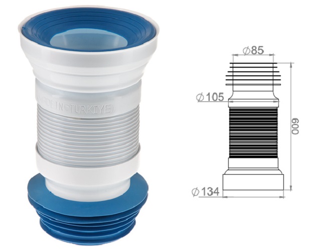 фото Гофра для унитаза av engineering 600 мм (ave129600)