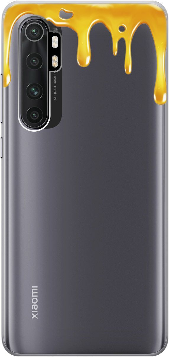 

Чехол на Xiaomi Mi Note 10 Lite "Honey" прозрачный, Прозрачный;желтый, 1827