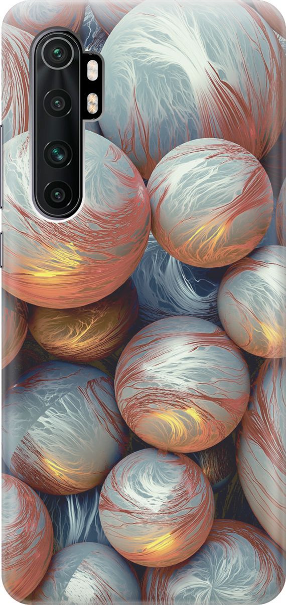 

Чехол на Xiaomi Mi Note 10 Lite "Серо-красные шары", Красный;серый, 2914