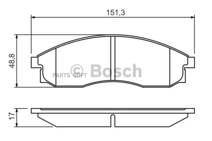 

Тормозные колодки Bosch передние дисковые 986424340