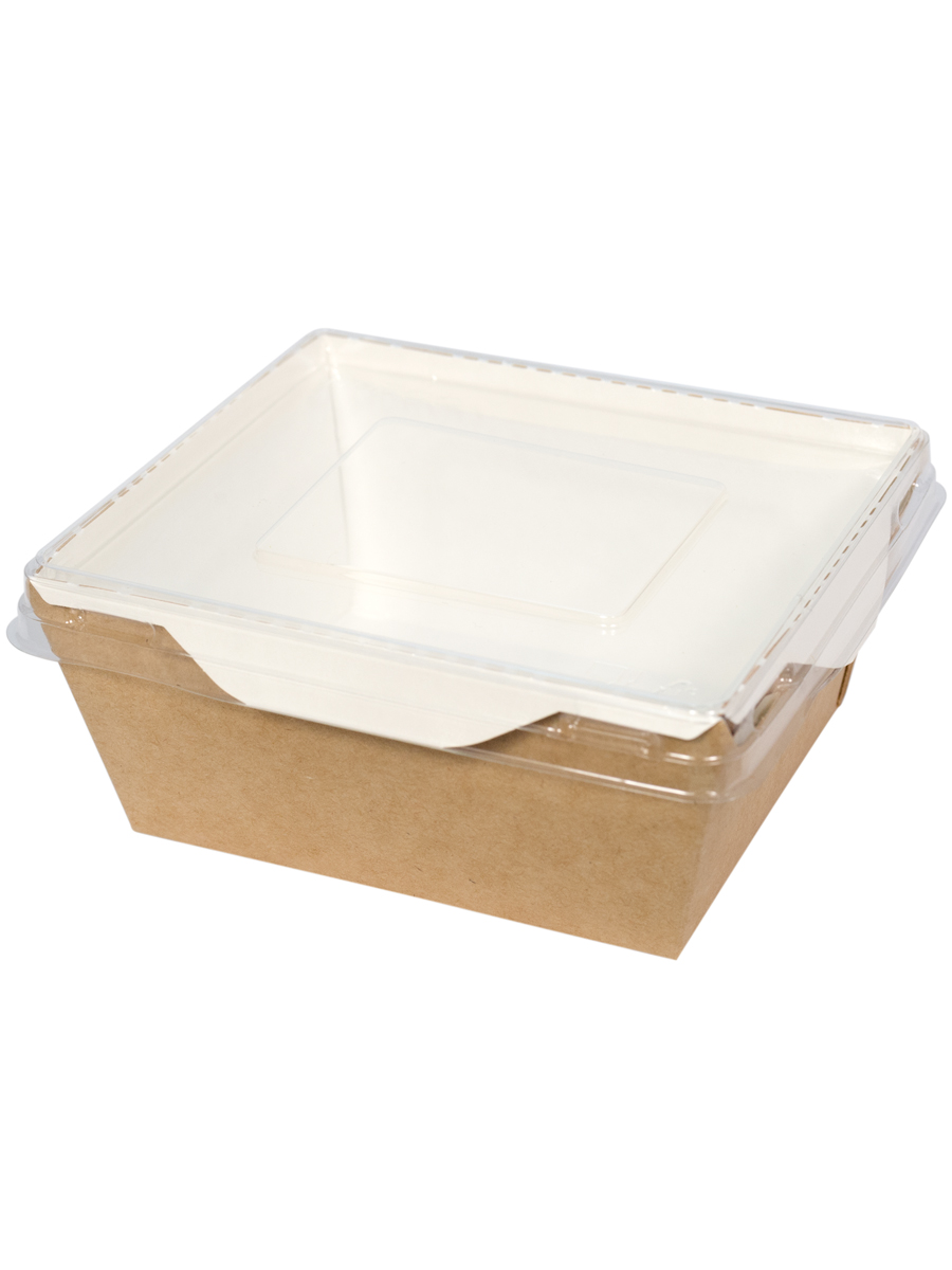 Упаковка для пирожных DoEco с прозрачной крышкой 121х106х55мм 350мл, 50 шт