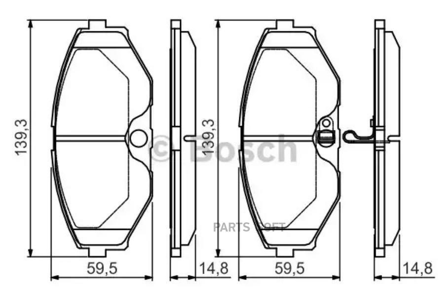 

Тормозные колодки Bosch передние дисковые 986495147