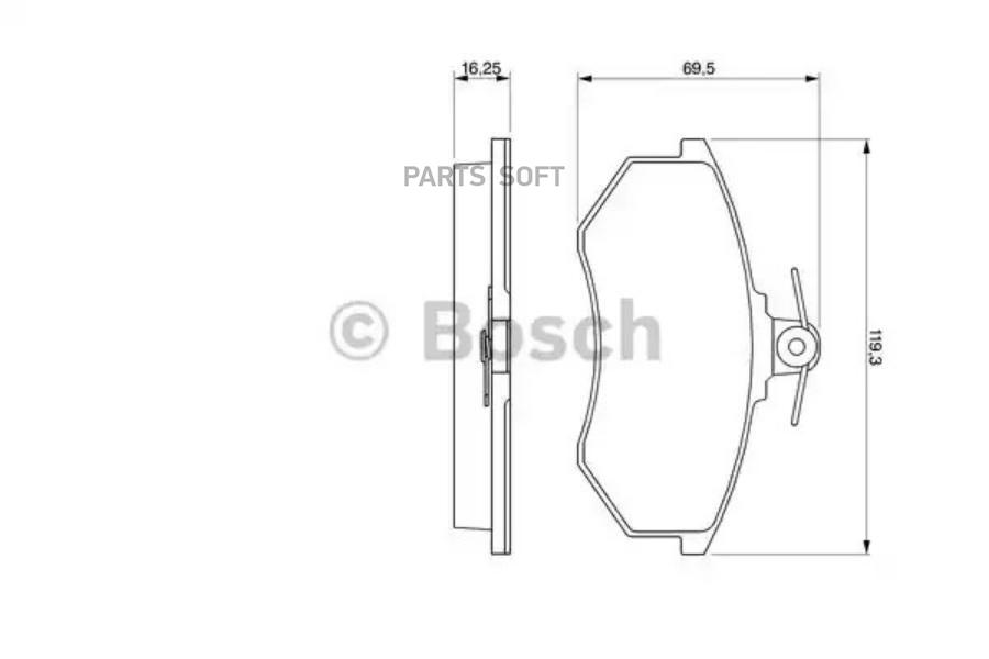 

Тормозные колодки Bosch передние дисковые 986466698