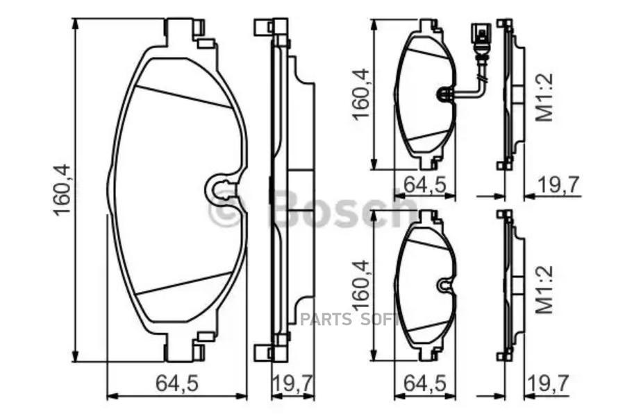 

Тормозные колодки Bosch передние дисковые 986495347