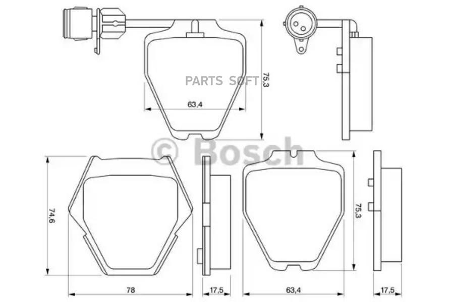 

Тормозные колодки Bosch передние дисковые 986424689