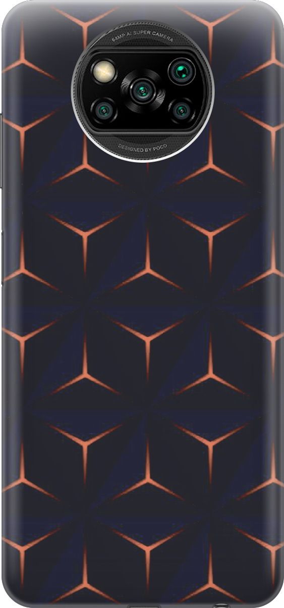 

Силиконовый чехол на Xiaomi Poco X3 "Темные пирамиды", Оранжевый;черный, 3552