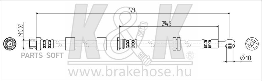 

Шланг Тормозной K&K Ft1741 Mmc Asx 09-, Lancer, Outlander 06- Передн. Лев. K&K арт. FT1741