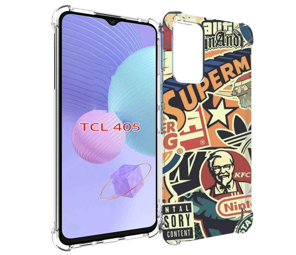 

Чехол MyPads Лейблы-на-постере для TCL 405, Tocco