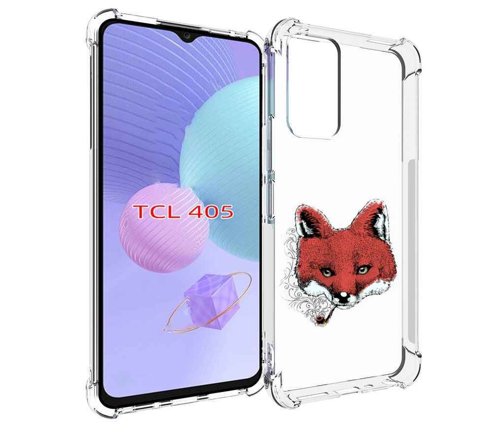 

Чехол MyPads Лис с трубкой для TCL 405, Tocco