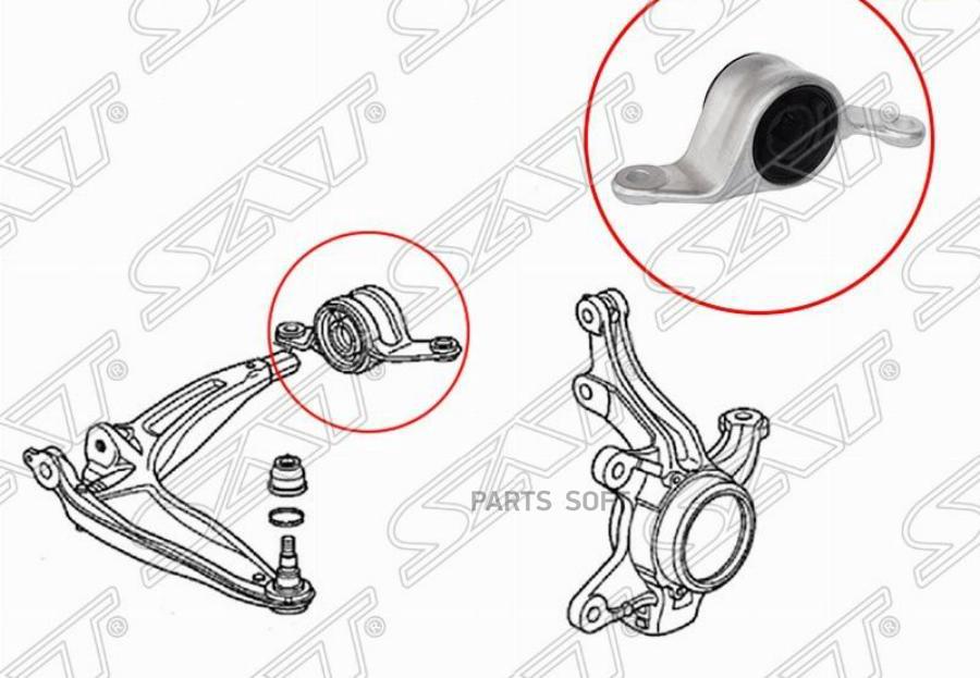 

Sat St-51395-Smg-E03 Сайлентблок Переднего Рычага Задний Honda Civic Fk 06-12 Rh 1Шт