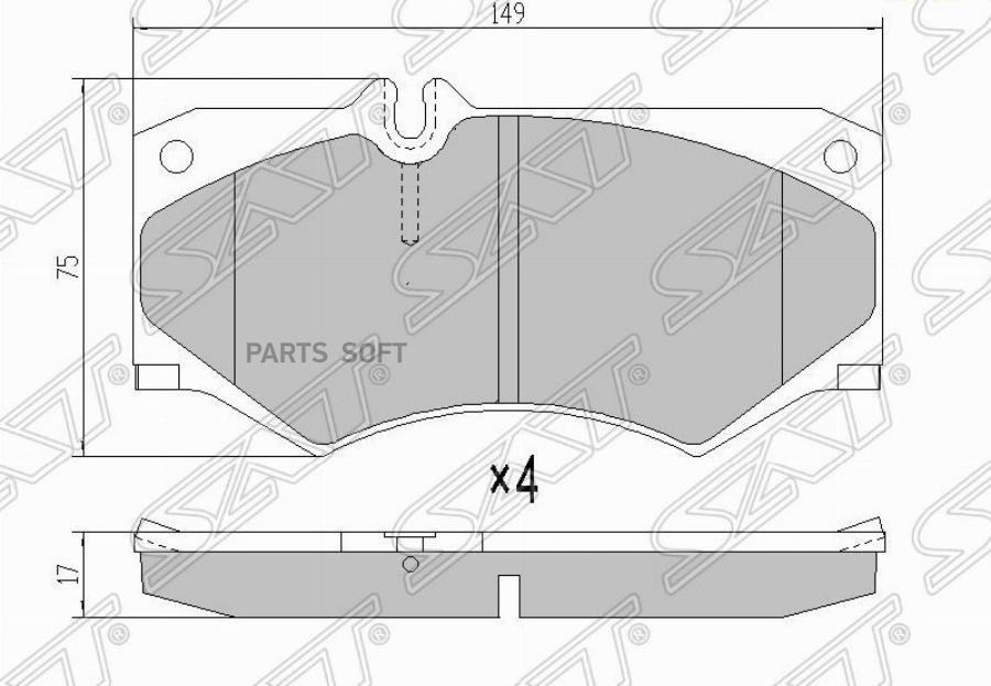 

Sat St-A0014201420 Колодки Тормозные Перед Mercedes G-Class W460/W461/W463 89-00 1Шт