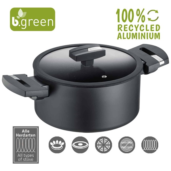 Сотейник Berndes b.green Alu Recycled Induction с крышкой 0015442052