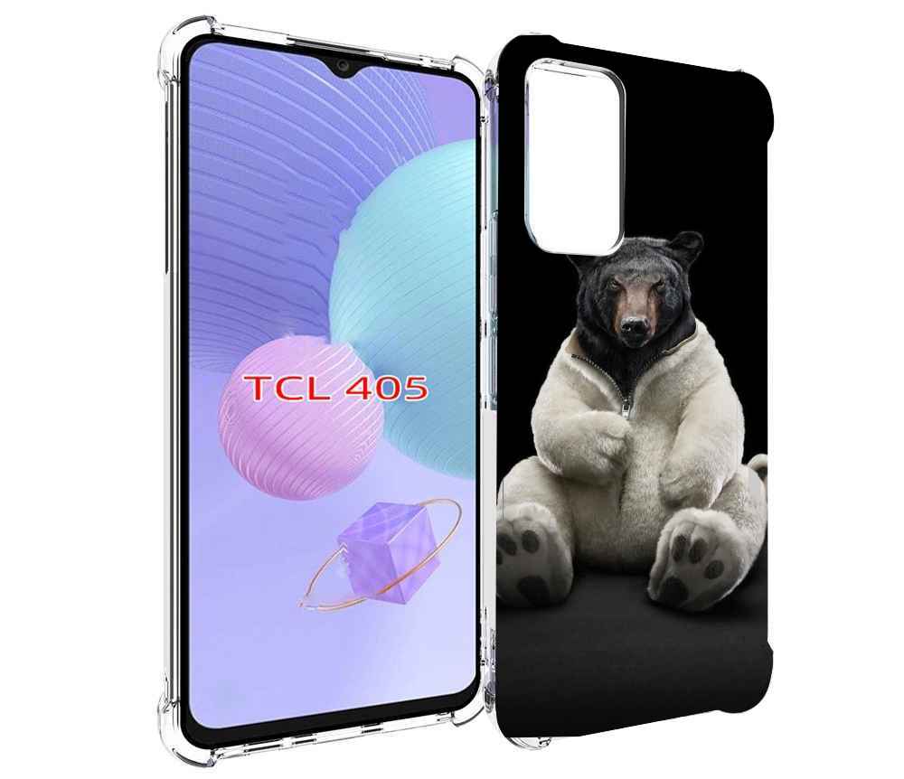 

Чехол MyPads Медведь-бурый-белый для TCL 405, Tocco