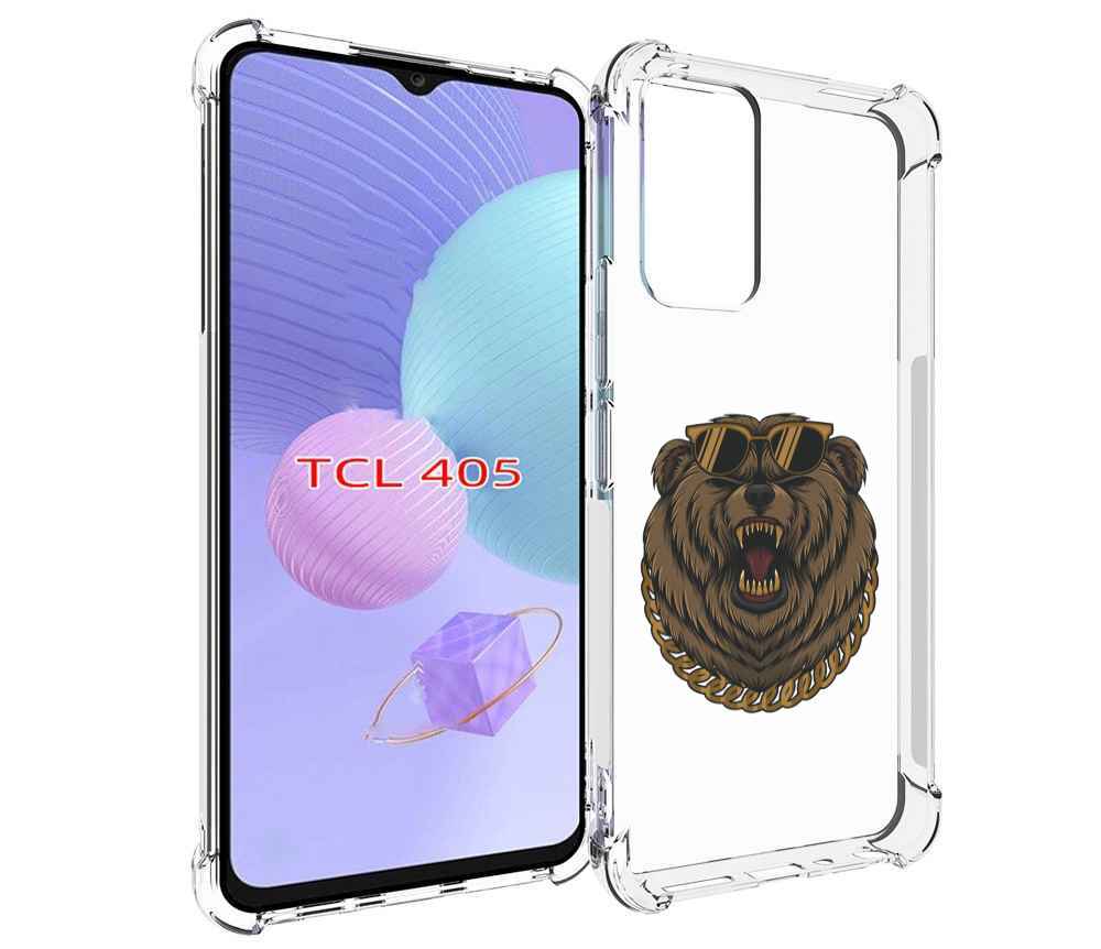 

Чехол MyPads Медведь-в-очках-2 для TCL 405, Tocco
