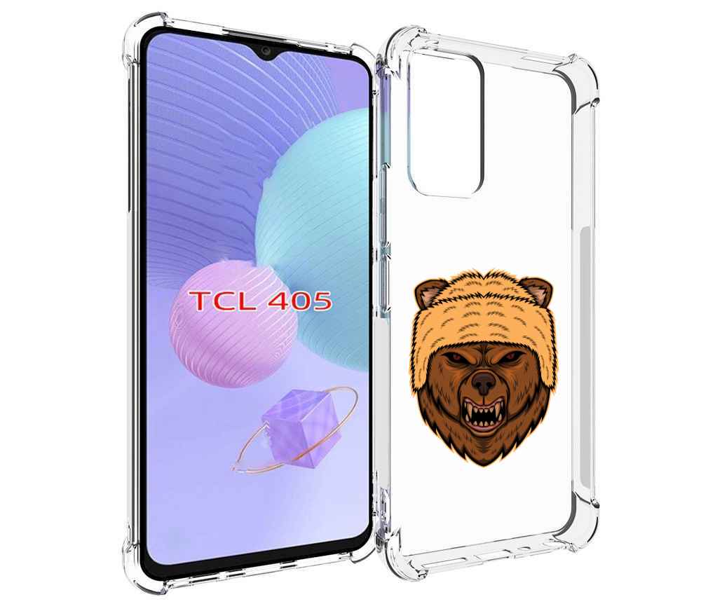

Чехол MyPads Медведь-в-шапке для TCL 405, Tocco