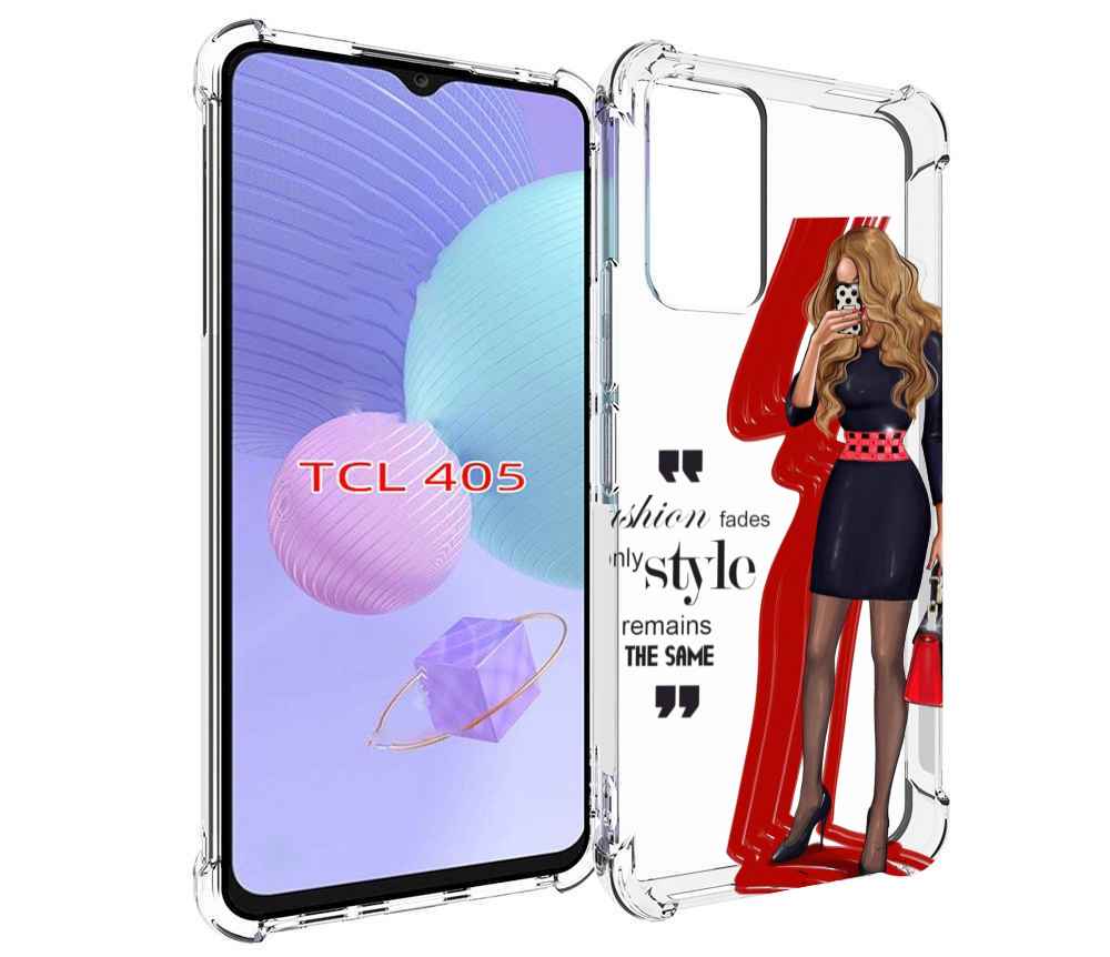 

Чехол MyPads Модная-девушка женский для TCL 405, Tocco