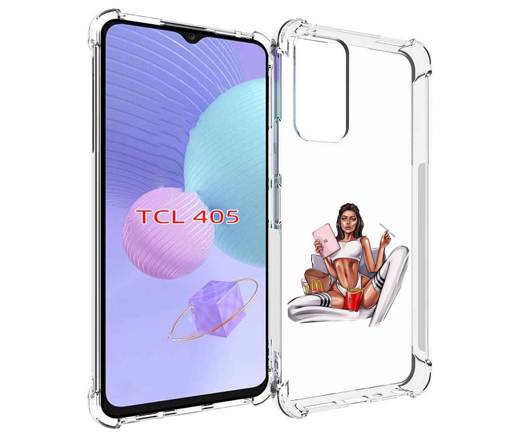 

Чехол MyPads Модная-иллюстрация-девушки женский для TCL 405, Tocco