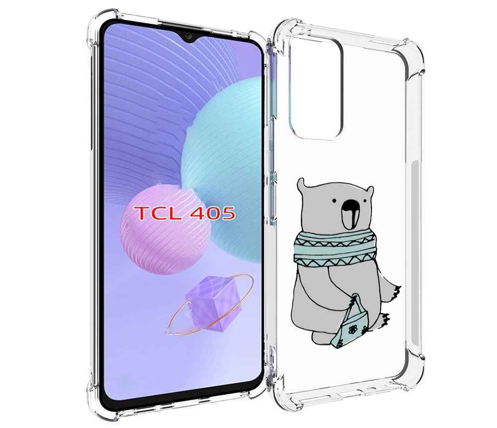 

Чехол MyPads Модный медведь для TCL 405, Tocco