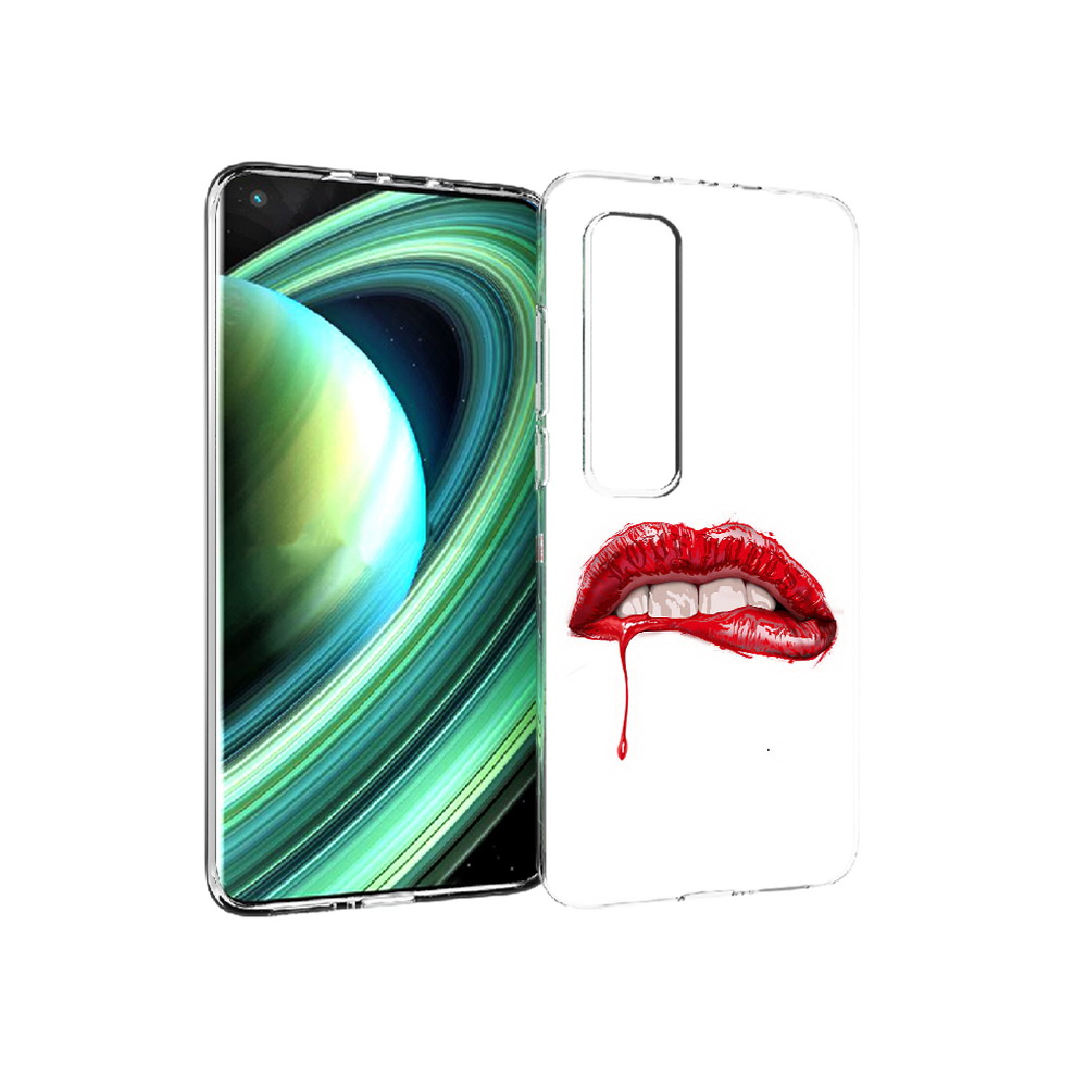 

Чехол MyPads Tocco для Xiaomi Mi 10 Ultra яркие красные губы (PT156404.264.706), Прозрачный, Tocco