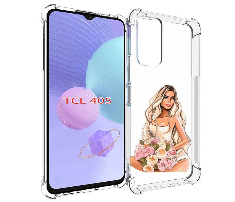 

Чехол MyPads Нежная-девушка женский для TCL 405, Tocco