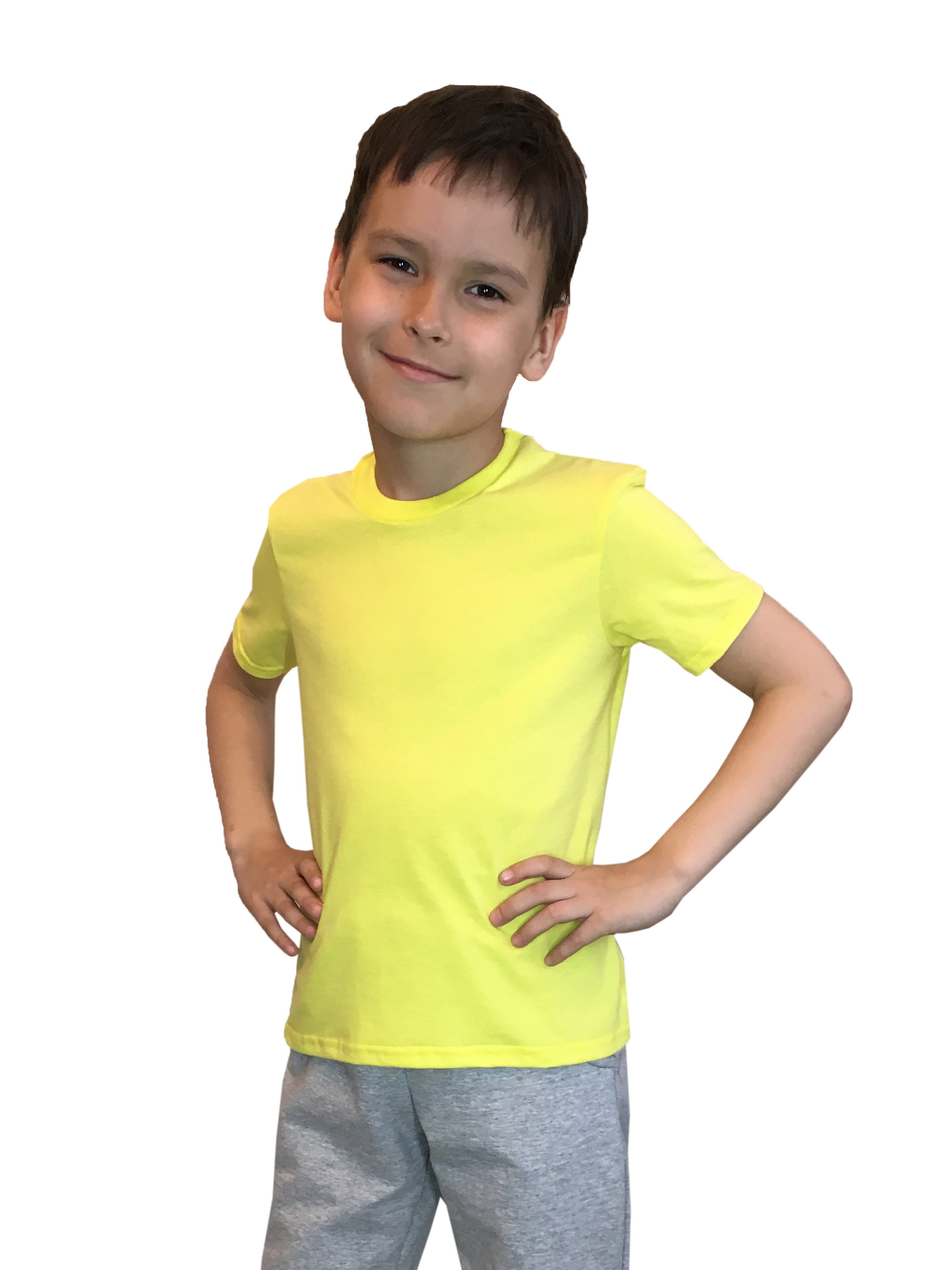 Футболка детская Детрик, желтая размер 104, Ф-1-53