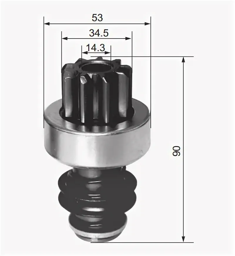 

Бендикс Стартера Krauf арт. SDB2364PN