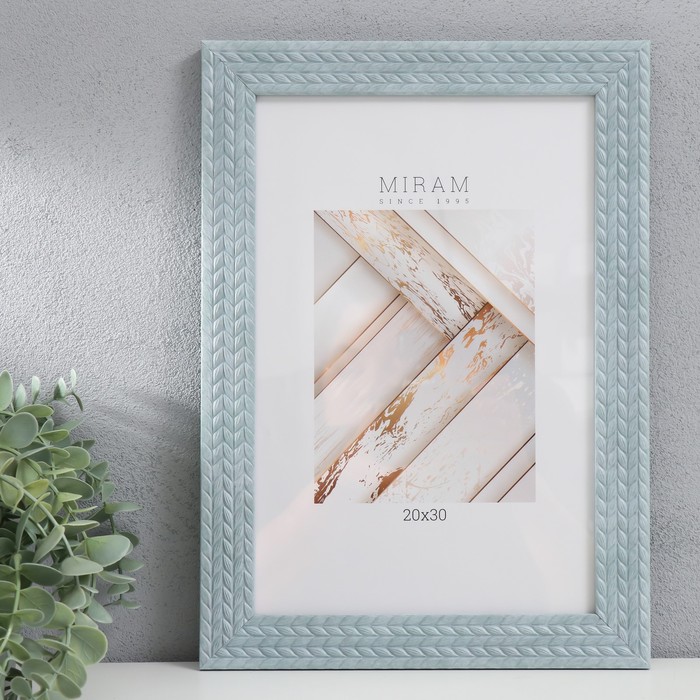 

MIRAM Фоторамка пластик "МИРАМ" 20х30 см, 651798-8, (пластиковый экран), Голубой