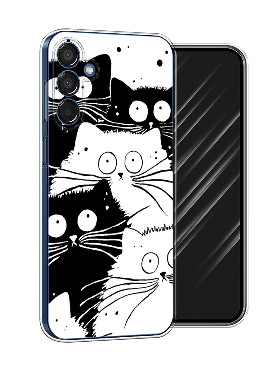 

Чехол Awog на Samsung Galaxy M15 5G "Коты черно-белые", Черный;белый, 2109550-1