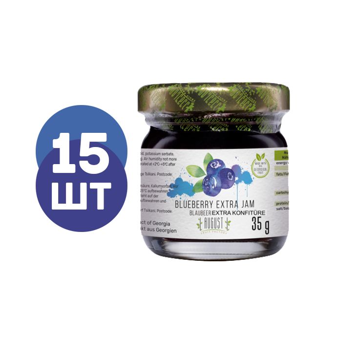 

Джем August Fruit Factory из черники, 15 шт по 35 г