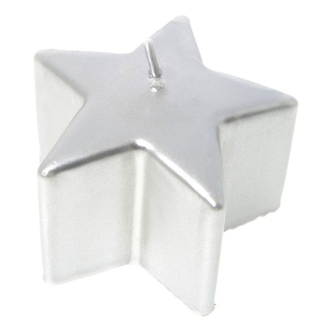 

Свеча Mercury Deco Metallic star 9x6 см серебро