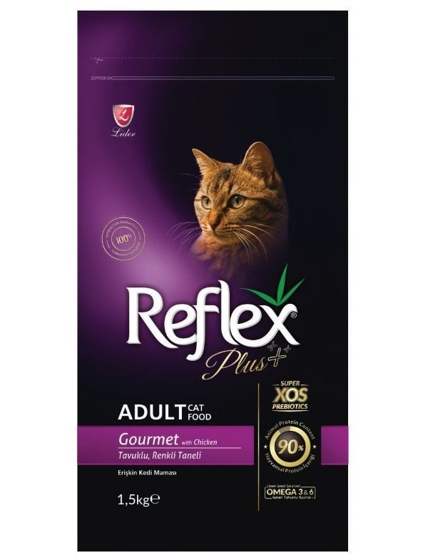 Сухой корм для кошек Reflex Plus Gourmet MultiСolor, 1,5 кг