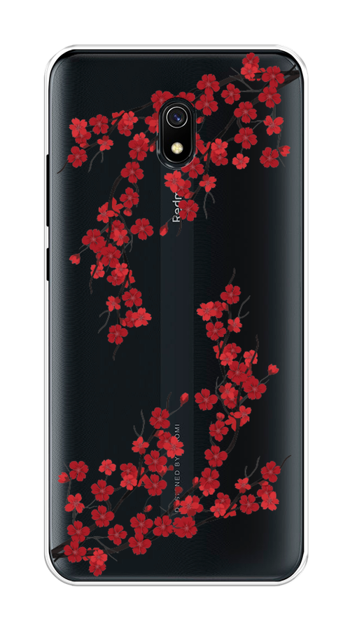 

Чехол на Xiaomi Redmi 8A "Красная сакура", Красный;черный, 37250-2