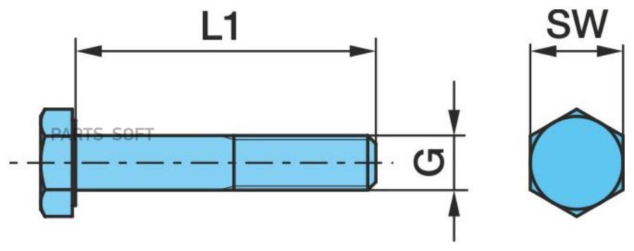 BPW 0250233982 02.5023.39.82 болт амортизатора M24x160x3 \BPW () 1шт