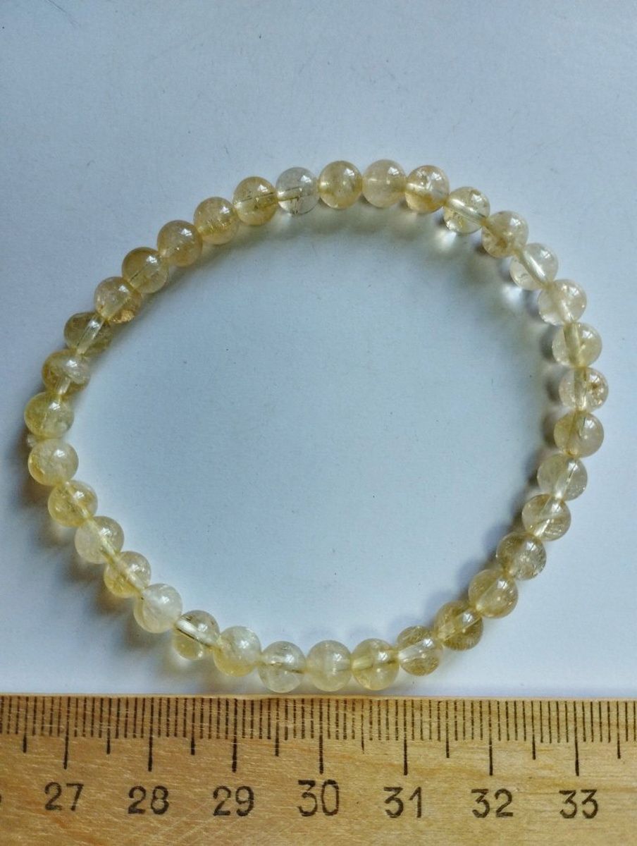 

Браслет из резины р. 17 Красота камня Цитрин, цитрин, Цитрин