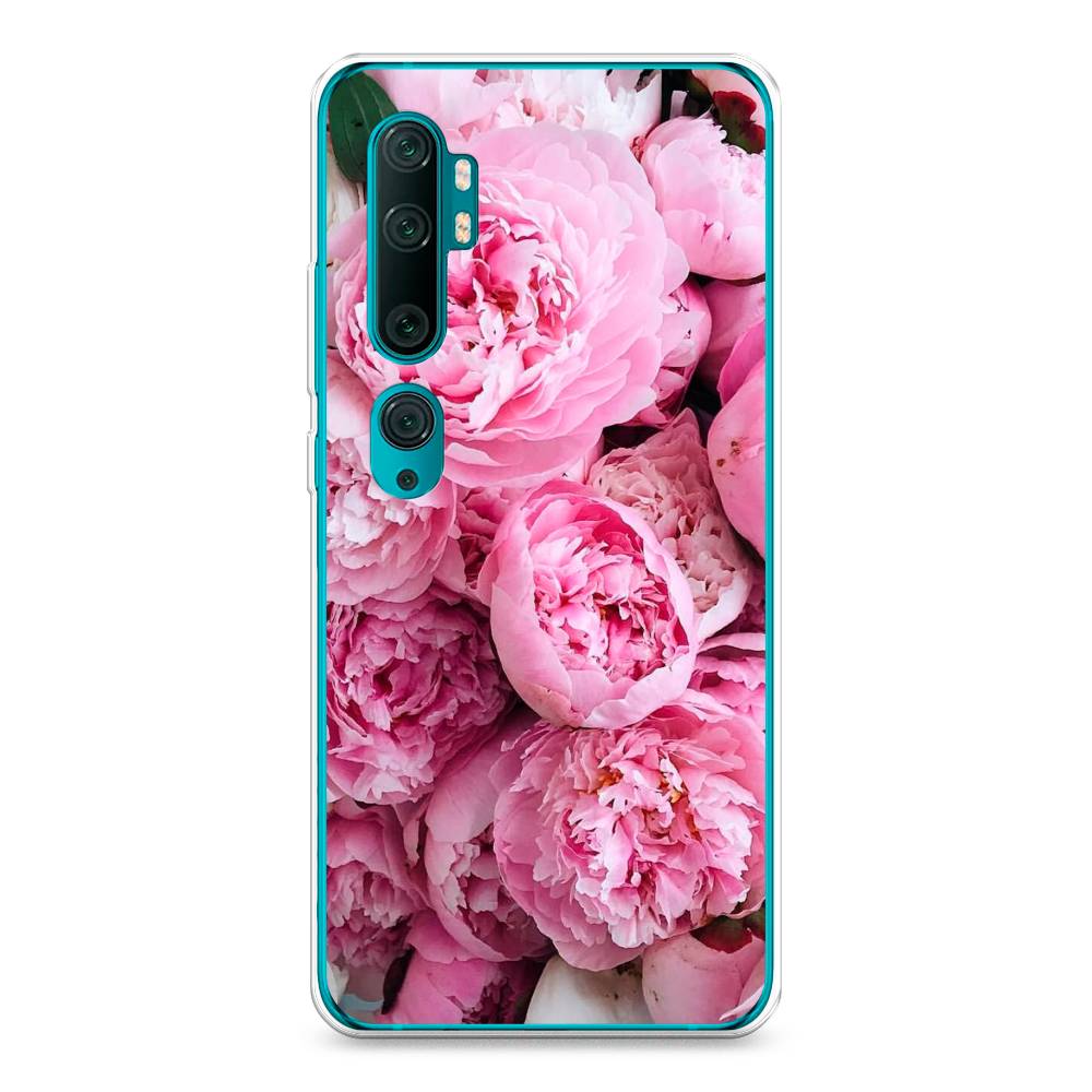 

Чехол на Xiaomi Mi Note 10"Розовые пионы", Бежевый;розовый, 37350-2