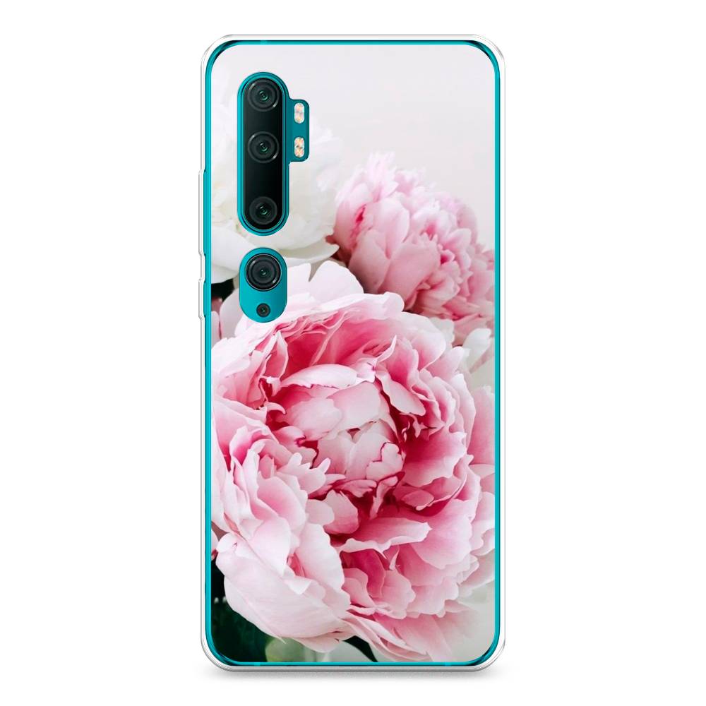 

Чехол на Xiaomi Mi Note 10"Розовые и белые пионы", Розовый;белый, 37350-2