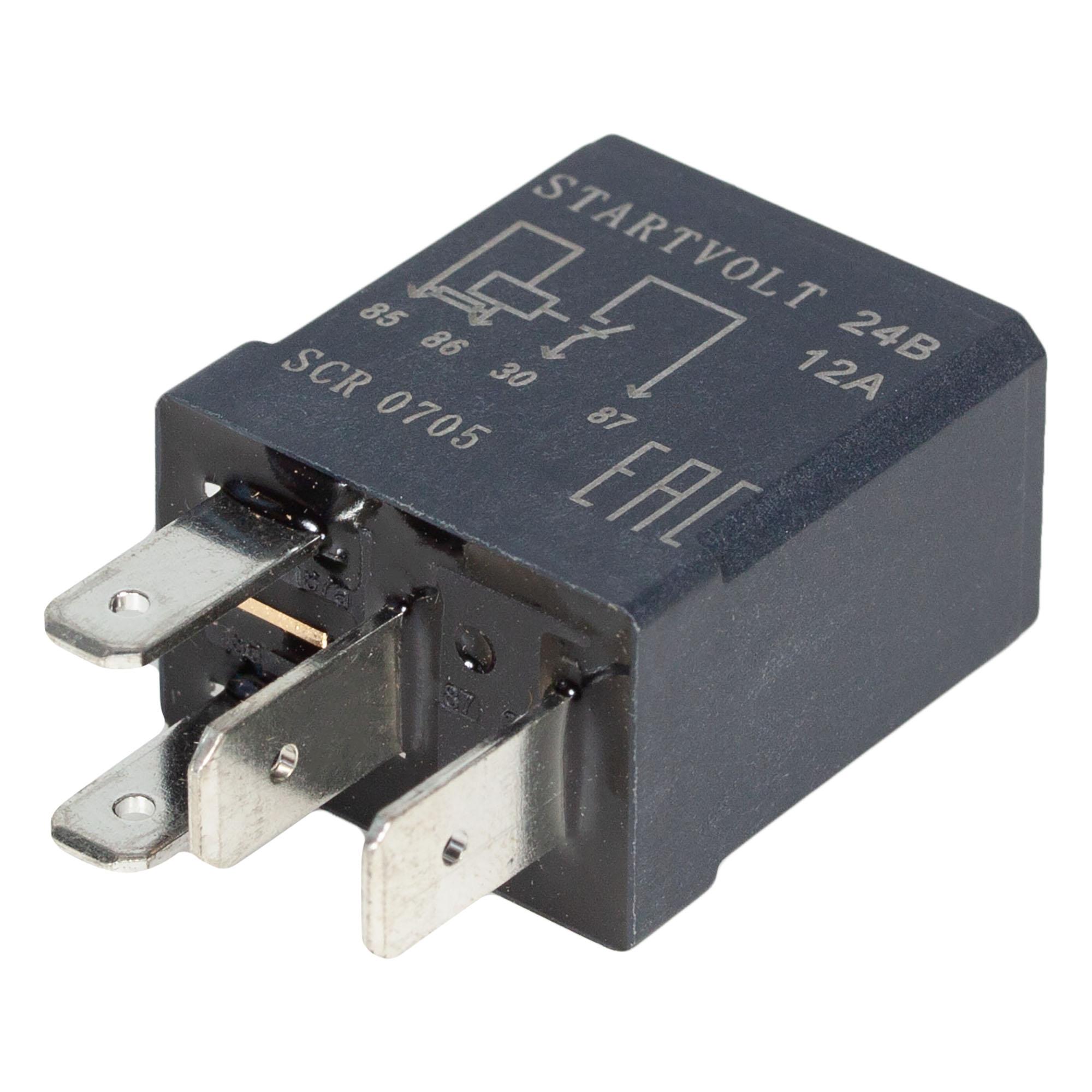 фото Реле автомобильное 4 контактное 24v 12а (с резистором) startvolt scr 0705